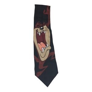Tazmanian Devil Tie Looney Tunes Mania 1995 Silk Tie 59”
